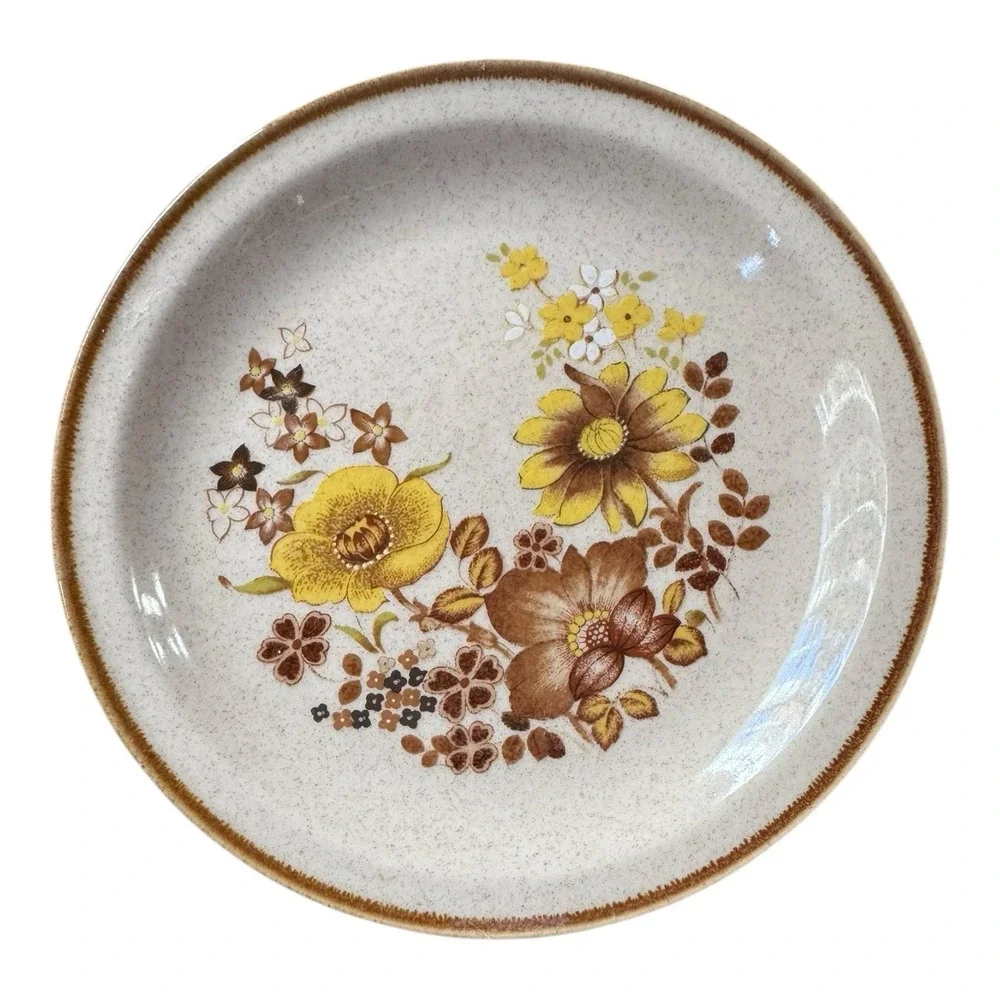 Alpine Mountain Hand Painted Stoneware Woodlands Dinner 10 5/8